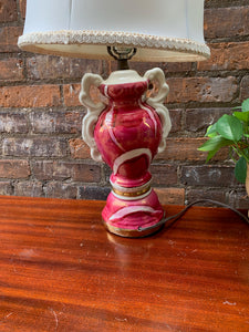 Vintage Pink Porcelain ‘Vase’ Lamp