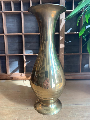 Pretty Vintage Solid Brass Vase