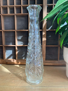 Darling Elongated Cut Glass Vase