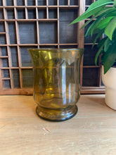 Load image into Gallery viewer, Vintage Amber Pillar Candle Holder