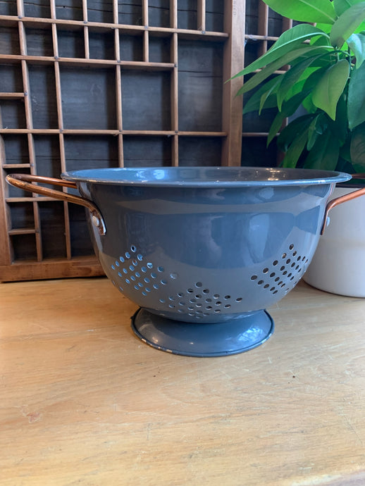Super Beautiful Blue with Copper Handle Strainer