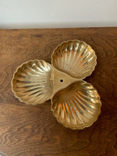 Load image into Gallery viewer, Beautiful Vintage Brass Three Shells Tray (as is)