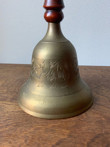 Beautiful Brass Bell with Turned Wood Handle