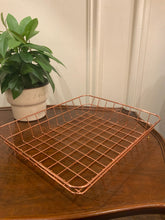 Load image into Gallery viewer, Copper Metal Paper Basket Tray