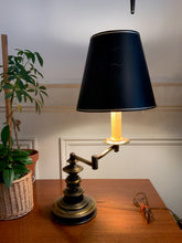 Load image into Gallery viewer, Vintage Brass Swivel Arm Study Lamp