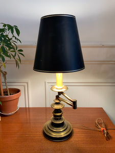 Vintage Brass Swivel Arm Study Lamp