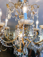 Load image into Gallery viewer, Elegant Crystal and Gold Chandelier