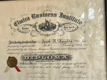 Load image into Gallery viewer, Antique Diploma of Jacob R. Knights