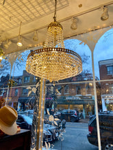 Load image into Gallery viewer, Vintage 8 Light French Empire Crystal Chandelier
