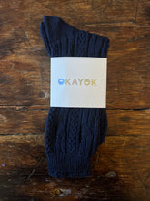 Load image into Gallery viewer, 100% Cotton Crew Socks - Navy