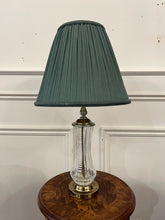 Load image into Gallery viewer, Lovely Vintage Glass Lamp with Green Shade