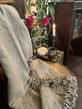 Load image into Gallery viewer, 100% Cotton Throw - Heart Weave - Sand