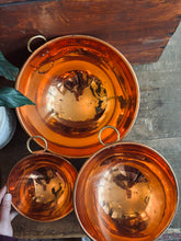 Load image into Gallery viewer, Spectacular Vintage Copper Mixing Bowls (Set of 3)