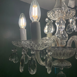 Small 5 Arm Crystal Chandelier