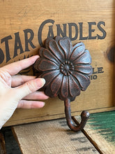 Load image into Gallery viewer, Cast Metal Flower Wall Hook