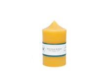 Load image into Gallery viewer, Bell Top Five Inch Beeswax Pillar Candle