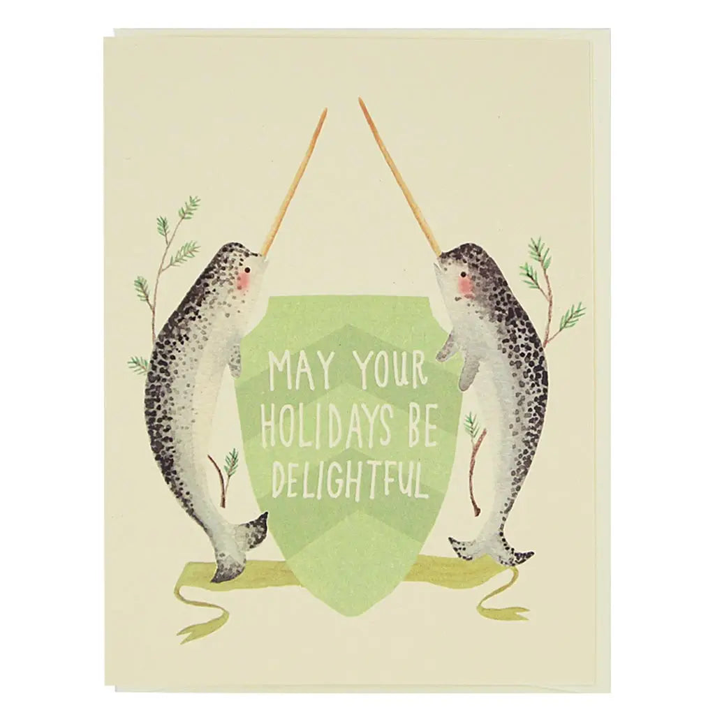 Narwhal Holiday Greeting | Greeting Card