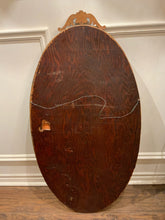 Load image into Gallery viewer, Vintage Oval Wood Mirror with Beveled Edge