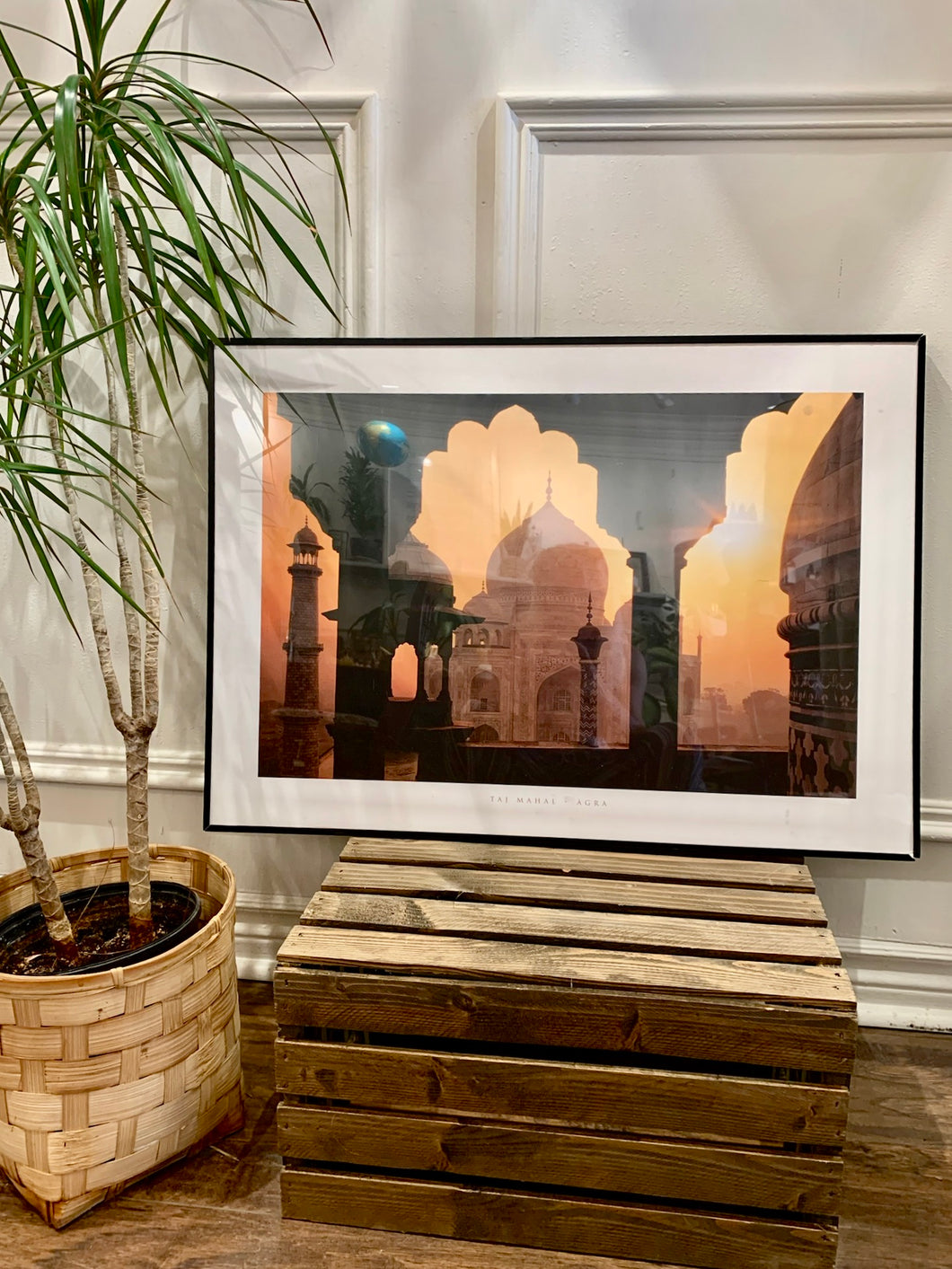 'Taj Mahal’ Print in Black Frame