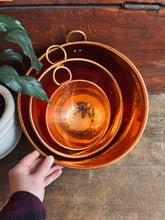 Load image into Gallery viewer, Spectacular Vintage Copper Mixing Bowls (Set of 3)