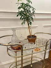 Load image into Gallery viewer, Awesome MCM Style Bar Cart Two-Tier with Glass Shelves (as is)