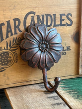 Load image into Gallery viewer, Cast Metal Flower Wall Hook