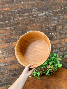 Vintage Large Wooden Salad Bowl