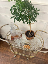 Load image into Gallery viewer, Awesome MCM Style Bar Cart Two-Tier with Glass Shelves (as is)