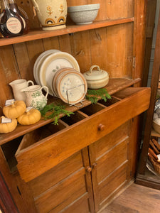 Exceptional Antique Pine Farmhouse Corner Cabinet