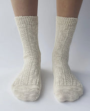 Load image into Gallery viewer, 100% Cotton Crew Socks - Natural