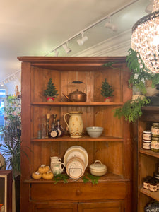 Exceptional Antique Pine Farmhouse Corner Cabinet