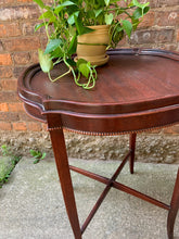 Load image into Gallery viewer, Vintage Round Wood Side Table