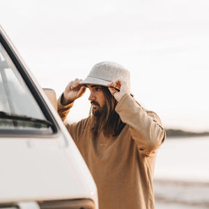 Perry Bone | Beige Cord Bucket Hat
 [Will & Bear]