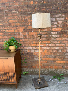 Stunning Brass Floor Lamp with Intricate Details