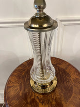 Load image into Gallery viewer, Lovely Vintage Glass Lamp with Green Shade