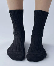 Load image into Gallery viewer, 100% Cotton Crew Socks - Navy