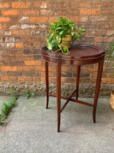 Load image into Gallery viewer, Vintage Round Wood Side Table