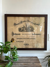 Load image into Gallery viewer, Antique Diploma of Jacob R. Knights