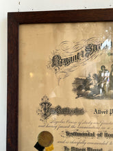 Load image into Gallery viewer, Antique Diploma of Jacob R. Knights