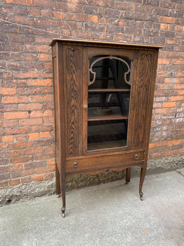 Vintage Wood Display Cabinet