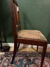 Load image into Gallery viewer, Charming Edwardian Sheraton Flamed Mahogany Side Chair with Satinwood Inlay (c. 1905)