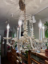 Load image into Gallery viewer, Vintage 6 Arm Maria Theresa Style Chandelier