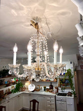 Load image into Gallery viewer, Vintage 6 Arm Maria Theresa Style Chandelier
