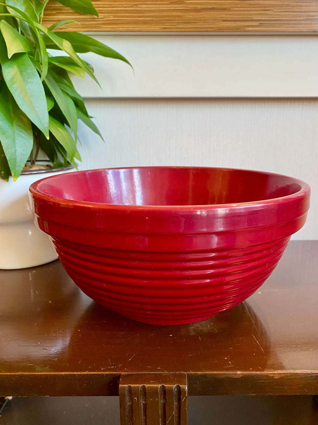 Vintage German Red Mixing Bowl