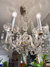 Load image into Gallery viewer, Vintage 6 Arm Maria Theresa Style Chandelier