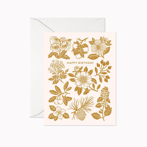 Golden Woods Birthday Card