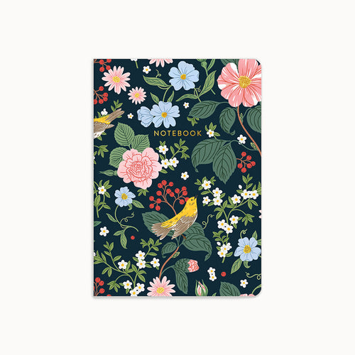 Warbler Floral Sewn Notebook