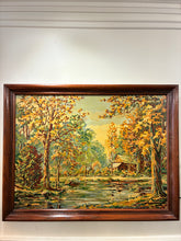 Load image into Gallery viewer, “Indian Summer” Spectacular Vintage MCM Framed Oil Painting (PBN)