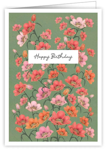 Happy Birthday Flowers l Greeting Card