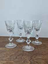 Load image into Gallery viewer, Set of 4 Beautiful Vintage Cut Crystal Sipping Glasses